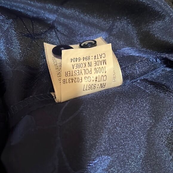 Liz Baker Woman blouse top tunic career blue floral plus 1X FIRm on PRICE - Picture 6 of 6